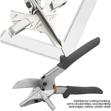Ciseaux à angle réglable multi-usage pour goulotte et fils, acier 65Mn, poignée PVC, 250 mm, 45° 90°, 1 pièce (1/5)