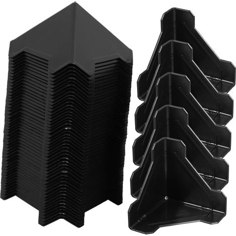 100 protège-coins de transport - plastique - noir - pour colis (1/5)