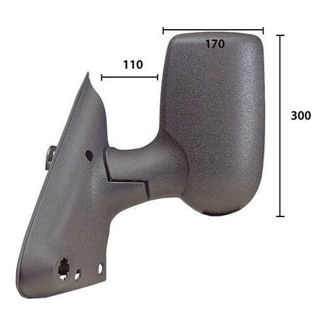 Rétroviseur manuel gauche court Ford Transit MK6 et MK7 2000-2014