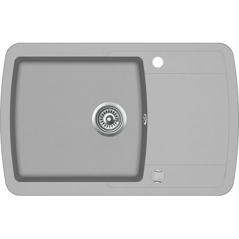 Lavello da cucina in granito vasca singola 78 x 50 cm grigio 020002314