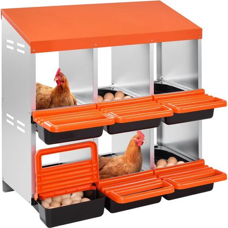 Protection des œufs et ponte organisée, nichoir à volailles 2 niveaux avec plateau incliné, pour poules et canards (1/5)