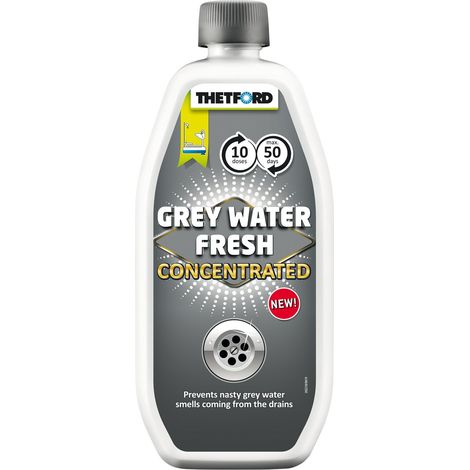 Additif concentré Grey Water Fresh – Élimine les odeurs – Préserve canalisations – Pour réservoirs d'eaux grises de camping-car – Thetford (1/3)
