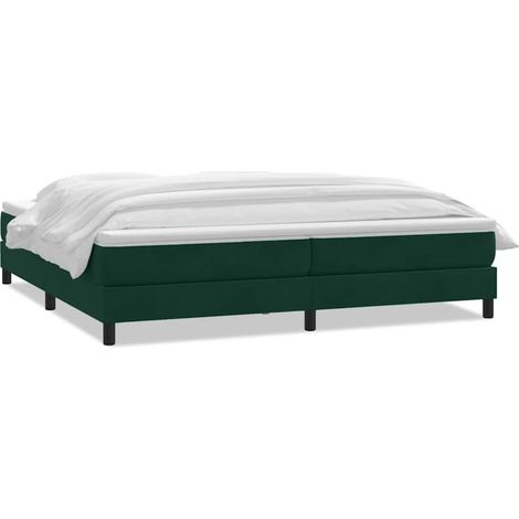 Maison Exclusive - Boxspringbett mit Matratze Dunkelgrün 180x220 (1/5)