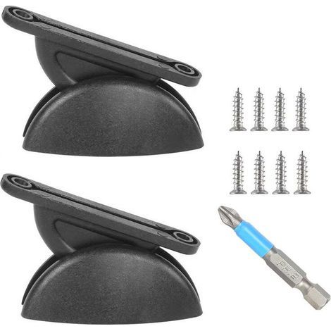 Caravane Retenue D'arrêt de Porte en Nylon, Bloc Porte Camping Car Extérieur, Butoirs de Porte Plastique avec Des Vis, Accessoires pour Camping-Car RV Cargo Remorque Armoires/noir (1/5)