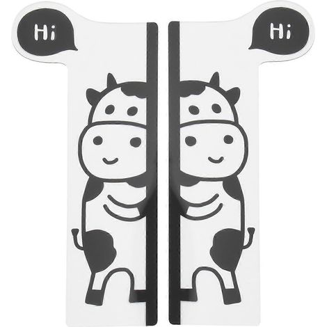 Lot de 2 tableaux mémo pour écran d'ordinateur, motif animal, en acrylique transparent, avec porte-notes adhésif (gauche).-28.5x8.5cm (1/2)