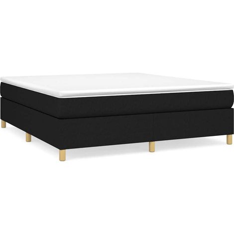 Maison Exclusive - Boxspringbettgestell Schwarz 180x200 cm Stoff (1/5)