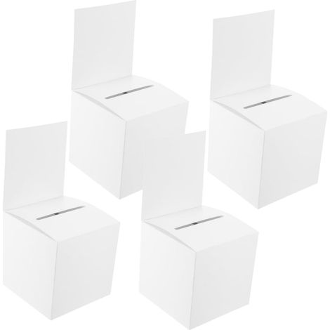 4pièces Boîte de Vote Carton Simple Urne pour Tirage Sort Boîte de Rangement Réutilisable (1/5)