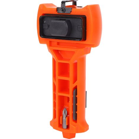 Outil de mortaisage loquet porte à marquage et ciseau intégrés, outil pose portable plastique orange pour portes d'épaisseur 1-3/8 ou 1-3/4 pouces + notice (1/5)
