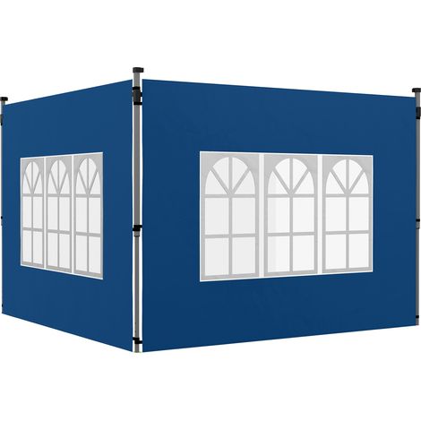 Outsunny Gazebo Side Panels for 3x3(m) or 3x4m Pop Up Gazebo, 2 Pack Blue