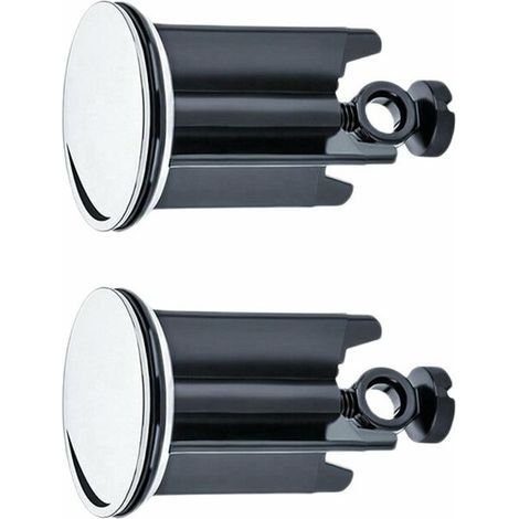 Tapones universales para lavabos de 40 mm de diámetro, juego de 2, tapones de desagüe de latón cromado con junta de goma, tapón de altura regulable, desagüe de bañera de acero inoxidable, BR-Vie (1/5)