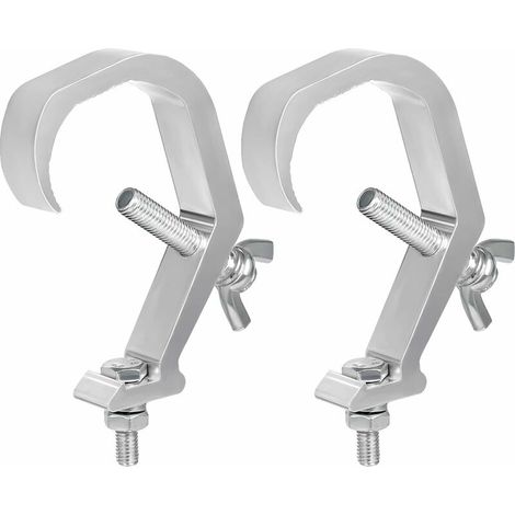 Lot de 2 pinces de fixation métalliques en forme de C pour projecteurs de scène lourds, projecteurs DJ PAR à tête mobile, projecteurs LED, accessoires pour éclairage de scène (1/5)