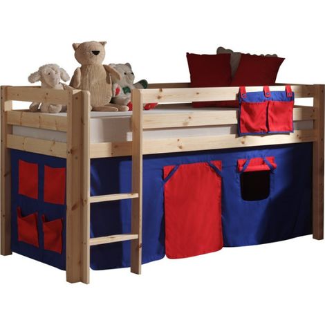 Lit Enfant "Pino Rouge" 90x200cm Naturel (1/2)