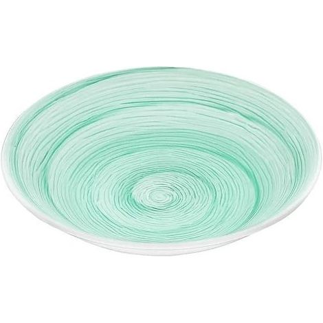 Handbemalter tiefen Teller in aquamarine Ø 23,5 cm