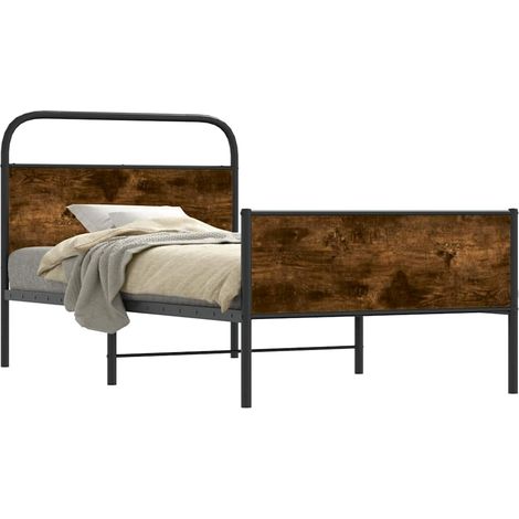 Maison Exclusive - Bettgestell ohne Matratze 100x200 cm Sonoma-Ei (1/5)
