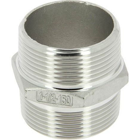 Mamelon inox égal Mâle 1"1/2 (1/3)