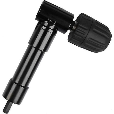 Mandrin de perçage à angle droit autoserrant à 90° avec adaptateur pour embout de tournevis coudé (1/4)
