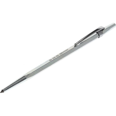 Gedore Hartmetall-Reißnadel, für Metall, 6-kant, 150 mm lang, Anreißwerkzeug mit Befestigungsclip, 208-150 (1/5)