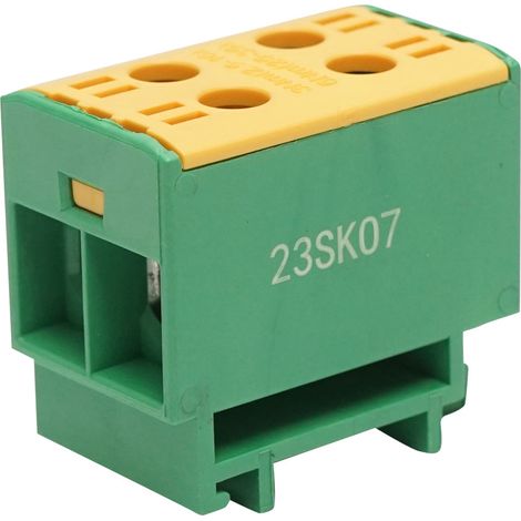 Morsetto di derivazione AL-CU, 1P, isolato giallo-verde 25mm2, 380VAC (1/4)