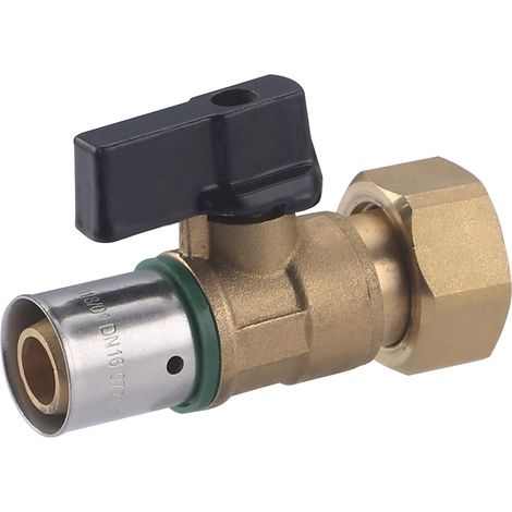 Noyon & Thiebault – Vanne à sertir pour tube PER Ø16 – Femelle écrou libre 1/2 – Norme NF – Résistance 6 bar – Alimentation sanitaire et chauffage au sol (1/5)