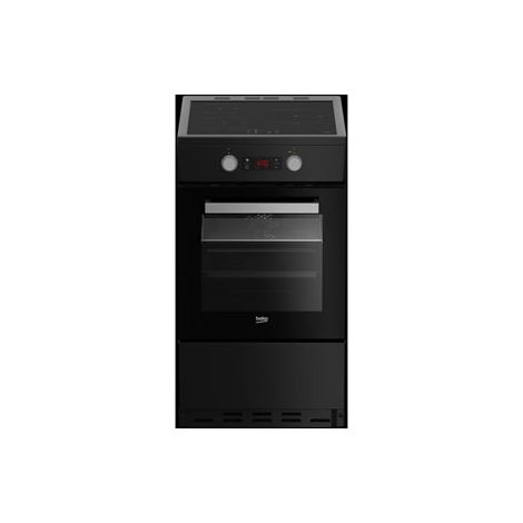 Beko – Cuisinière induction 3 foyers – Multifonction A 60L – Nettoyage par catalyse – Énergie plaque induction – Couleur noir