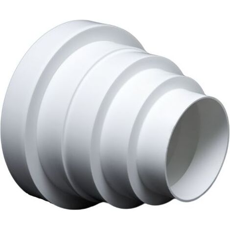 Réducteur universel rond PVC Ø80-150mm Ventilation Intérieur Extérieur Résistant Corrosion Montage Facile Rapide Cuisine Salle de Bain (1/5)