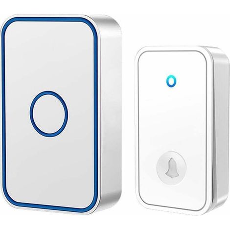 Kabellose Türklingel zum Einstecken – Kabelloses Design, keine Batterien erforderlich, 60 Klingeltöne, 5-stufige Lautstärkeregelung, LED-Blitzlicht, Türklingel-Set, 150 Meter effektive Reichweite, LED