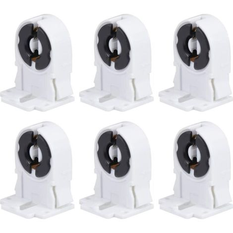 20 Pcs Support de Lampe Fluorescente Vis Type T8 / G13 Support de Lampe Non Shunté Pierre Tombale Remplacement de La Douille pour Tube Fluorescent à LED (1/4)