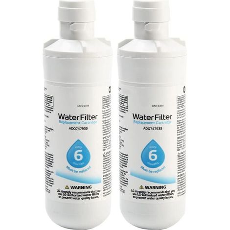 2er-Pack Kühlschrank-Wasserfilter, kompatibel mit LG LT1000P – Ersatz für LT1000PC, ADQ747935, MDJ64844601 – Filterkartusche für Kenmore 9980 – Reines und frisches Wasser (1/5)