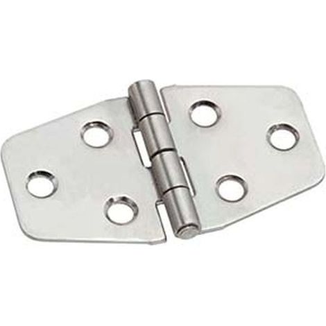 Cerniere per nautica a biscotto simmetriche in acciaio inox art.854 - mm.40x70x1,5 - 24 pz