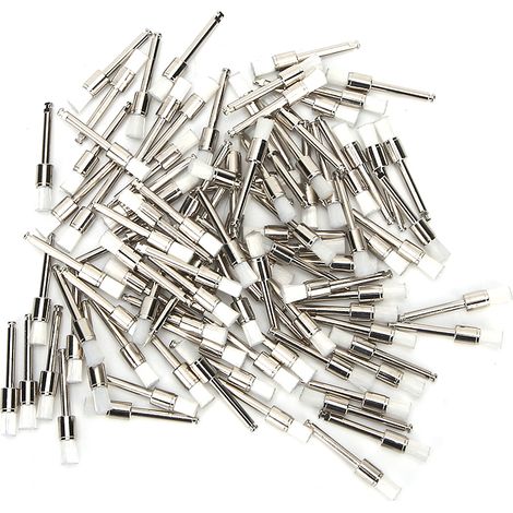 100 Brosse à Polir Dentaire Nylon Tête Plate Blanche, Kit Polisseur pour Dents avec Boîte de Rangement, Fournitures Dentaires (1/5)