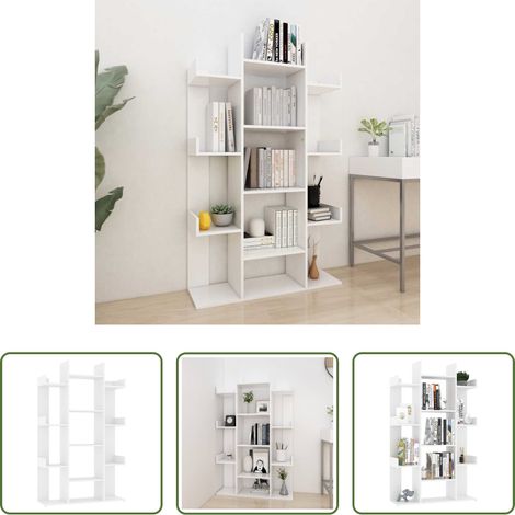 Bücherregal Holz - Bücherregal Weiß 86x25,5x140 cm Holzwerkstoff (1/5)