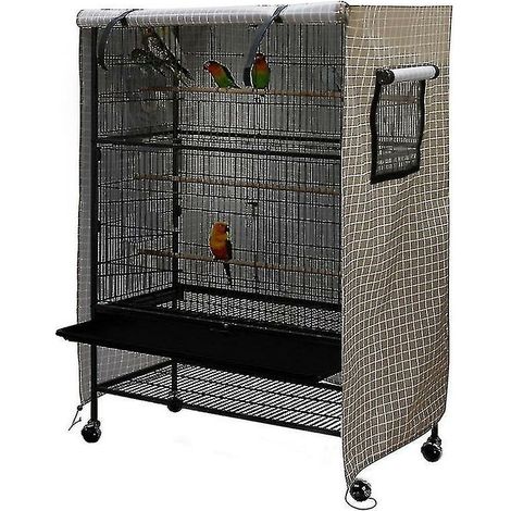 Housse pour cage à oiseaux et anti-poussière lavable, grande housse pour cage à oiseaux en maille - Grande housse pour cage à oiseaux en maille (1/5)
