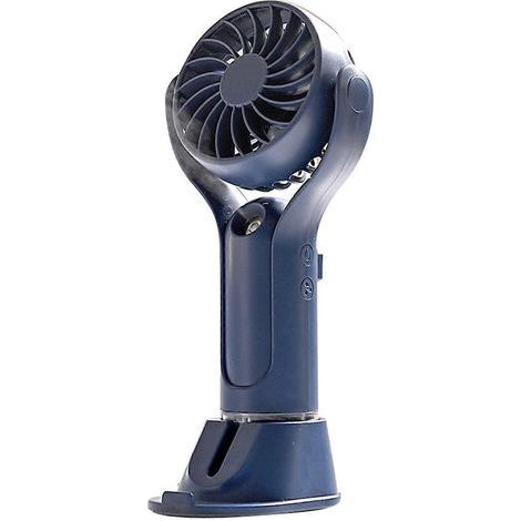 HONORNIC - Ventilateur de table, petit ventilateur portable, idéal pour les voyages et les activités de plein air (bleu). (1/5)