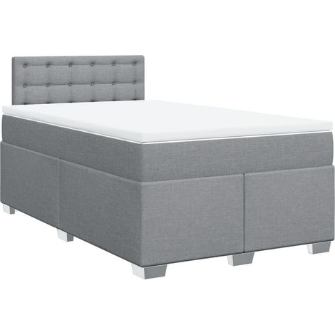 Maison Exclusive - Giroletto a Molle con Materasso Grigio Chiaro 120x200cm Tessuto (1/5)