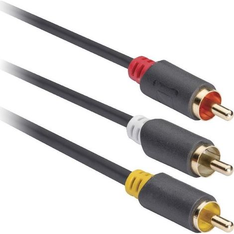 Câble audio/vidéo composite RCA - 3 mètres (1/4)