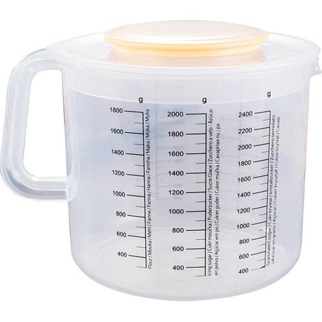 Bol doseur de pâtisserie en plastique de 2,5 L avec couvercle, résistant aux éclaboussures et gradué 4,78 (9) (1/5)
