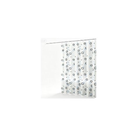 Rideau de douche 200x200cm en PEVA – Imperméable, antibactérien, anti-moisissure – Installation facile avec crochets en métal (1/5)
