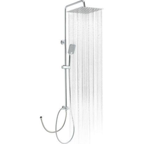 Duschsystem mit XXL Regendusche 30x30cm, höhenverstellbar, Chrom (1/5)