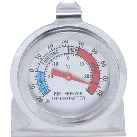 Thermomètre de réfrigérateur en acier inoxydable, thermomètre à cadran de haute précision pour la maison et le restaurant. (1/5)
