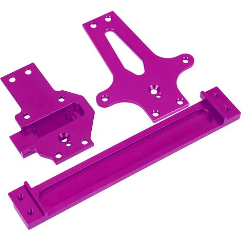 Funkablage aus Aluminiumlegierung, Upgrade-Zubehör kompatibel mit dem WLtoys 1/12 ferngesteuerten Auto 124019 (lila) (1/5)