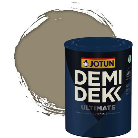 Peinture Bois - DEMI DEKK ULTIMATE - Lasure Opaque Satinée - RAL 7034 - 0,75L (1/2)