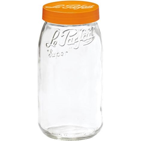 Aufbewahrungsglas Farbe Vis 3l Orange Unite - Le Parfait