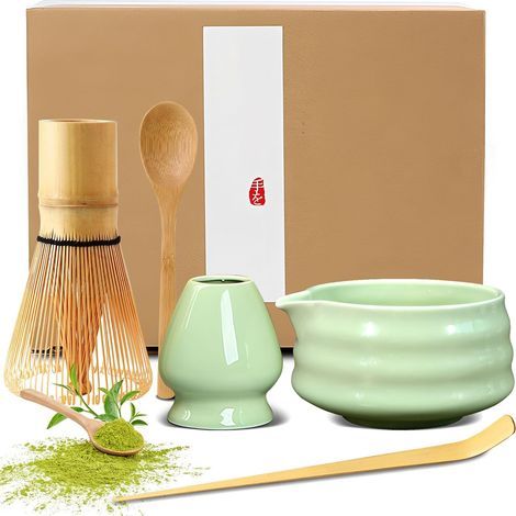 Piece Pink Matcha Kit Matcha Whisks Suitable for Preparing Matcha Tea for Home, Office and Tea Room Matcha Whisk (Cyan) (1/5)
