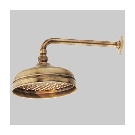 "BRACCIO DOCCIA CON SOFFIONE Ø160 """"ANTICO"""" BRONZATO 1/2"""" x 300 mm"