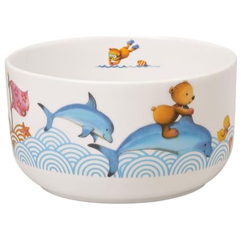 Bol à muesli, 440 ml, Porcelaine, Blanc/Multicolore (1/5)