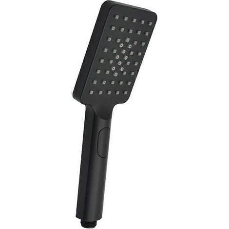 Pommeau de douche carré pour salle de bain - noir mat - 3 modes (1/4)
