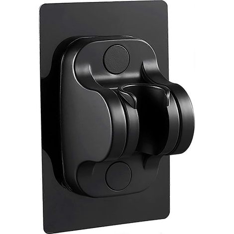 Support de pommeau de douche sans perçage avec adhésif puissant, angle réglable, noir, 12 cm, 2024 Ping (1/5)