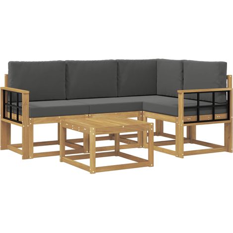 Outdoor-Sofagarnitur 5 stk. Weiß und Anthrazit vidaXL (1/5)