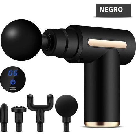 (Écran tactile noir) Appareil de massage vibrant avec têtes de massage à rouleaux pour la relaxation musculaire et la remise en forme. (1/5)