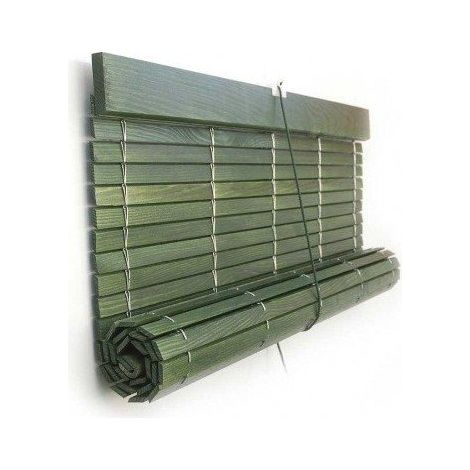 Persiana Madera Verde Rustico  97 x 105 cm - (1/2)